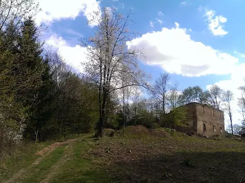 Vyhlídka na Janově hradě u Vizovic