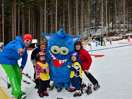 Dětský skipark Primáček U Huga na Klínovci a výuka lyžování