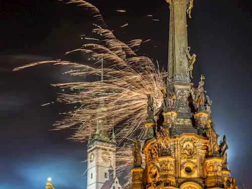 Novoroční ohňostroj v Olomouci