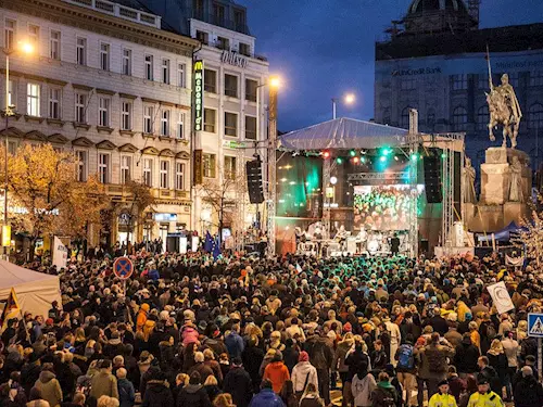 Koncert pro budoucnost na Václavském náměstí