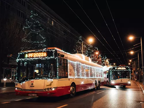 Vánoční trolejbusy v Ústí nad Labem
