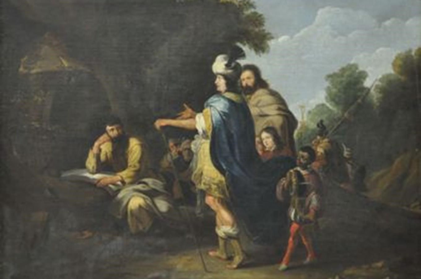 Obraz Alexandr a Diogenes od Lamberta Jacobsze