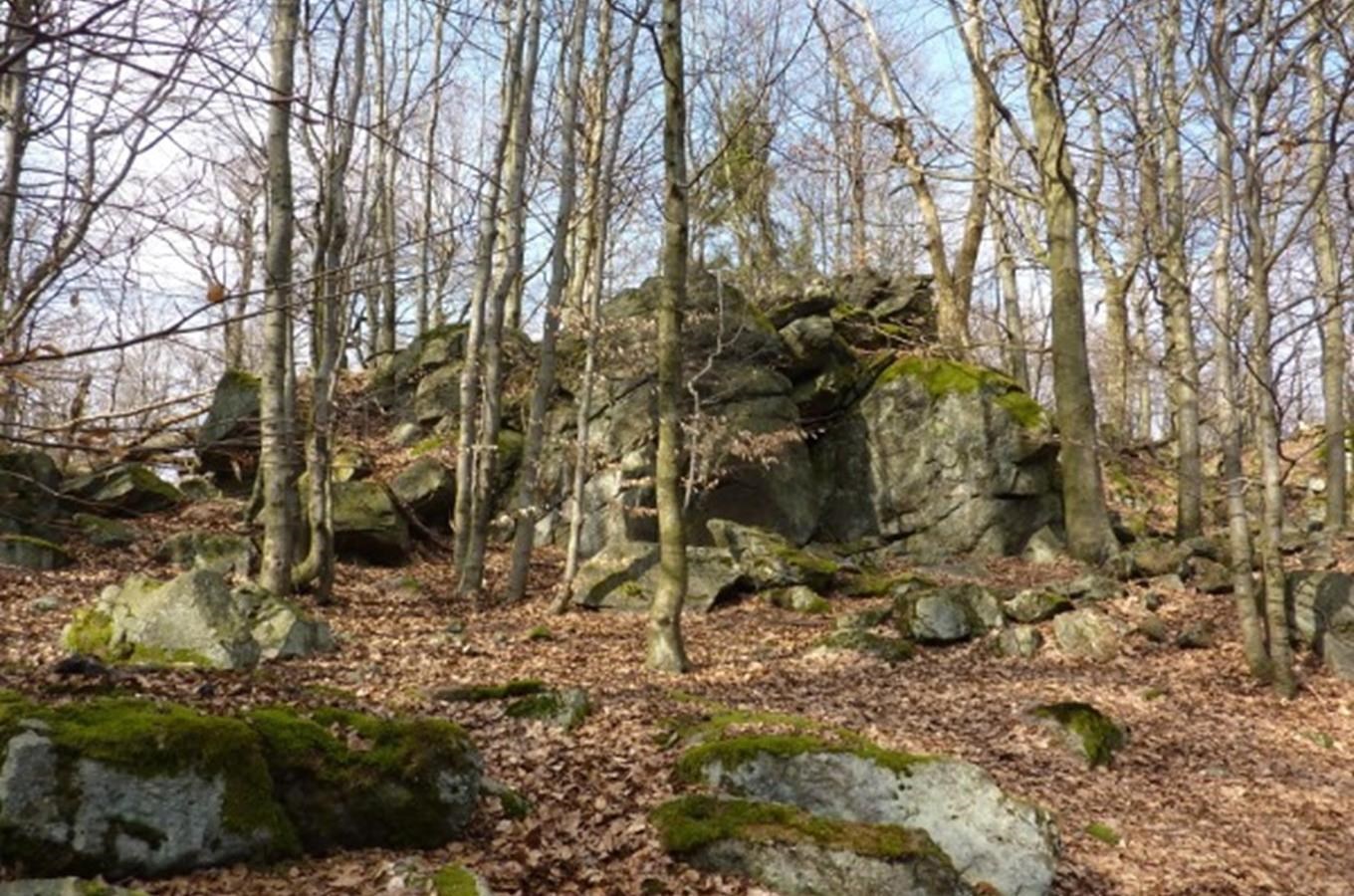 Skalní útvar Kocovy kameny v Českém lese