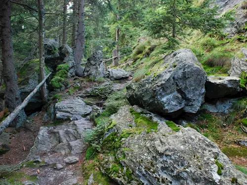 Rolandův kámen – výhled na panorama Jeseníků