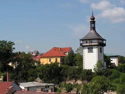Gotická kamenná věž Hláska v Roudnici nad Labem